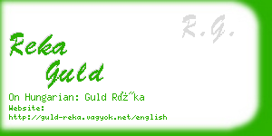 reka guld business card